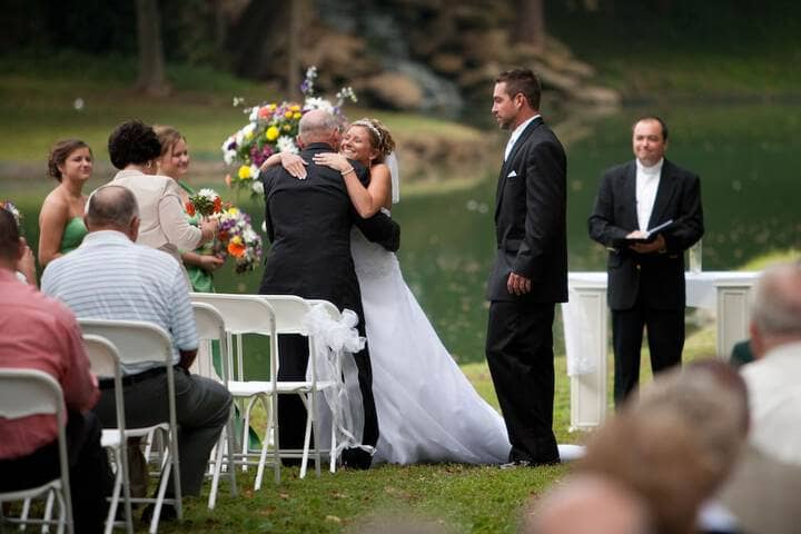 Outdoor wedding area